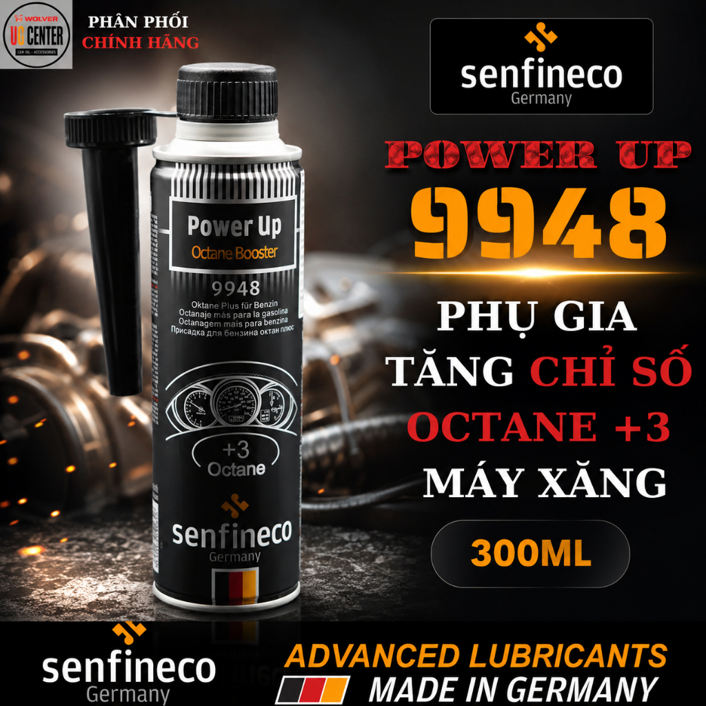 Senfineco 9948 Phụ Gia Tăng +4 Octane Của Xăng- Power Up Octane Booster [300ML]