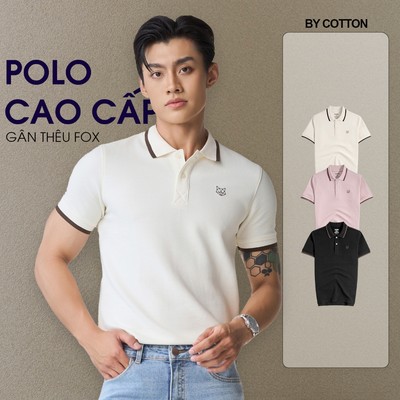 [New Deal] Áo Thun Polo Nam Chất Vải Gân Thêu Fox Multi Color - Luôn Tặng Hộp Đóng – BY COTTON