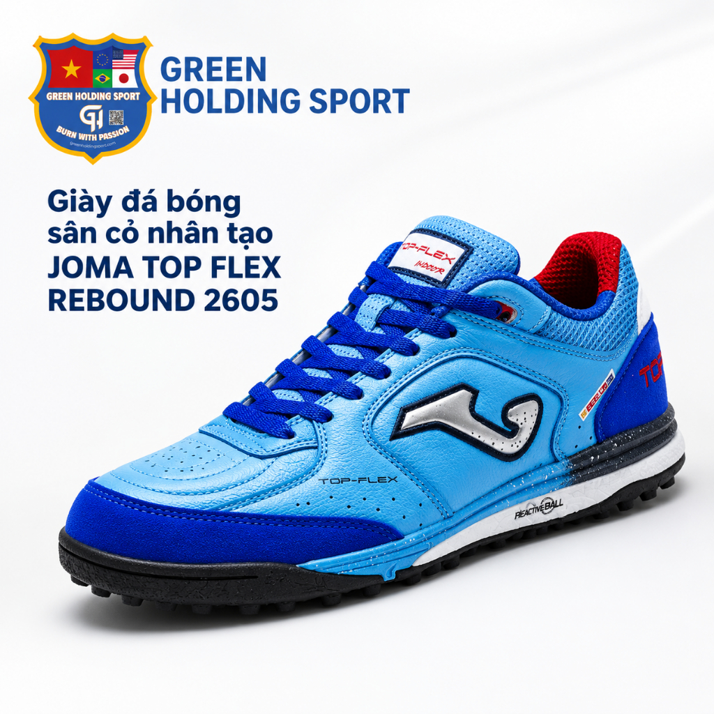 Giày Đá Bóng Sân Cỏ Nhân Tạo JOMA Top Flex Rebound 260 TF Chính Hãng