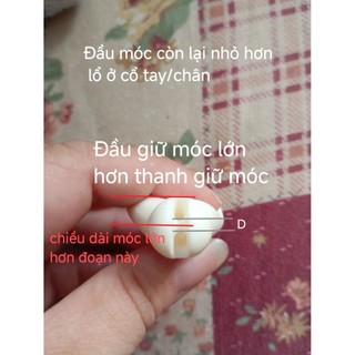 Móc S BJD, móc mini cho búp bê 1/3, 1/, 1/6, 1/8... (1cái)
