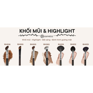 Tổng hợp các loại cọ trang điểm BH COSMETICS Cao Cấp Chuyên Nghiệp – Đầy Đủ Cọ Mặt & Mắt Chính Hãng
