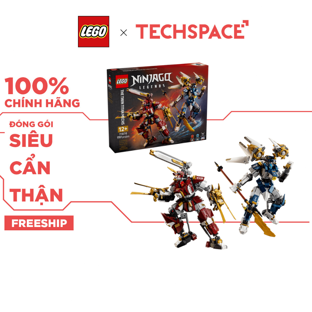 Bộ Mô Hình LEGO Bộ Đôi Chiến Giáp Titan LEGO NINJAGO #71870