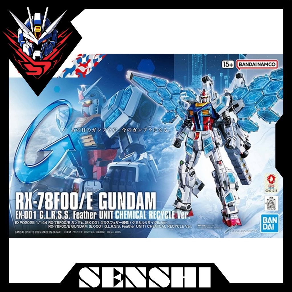 Mô hình lắp ráp Bandai 1/144 RX-78F00E GUNDAM (EX-001 G.L.R.S.S. Feather UNIT) Chemical Recycle Ver.