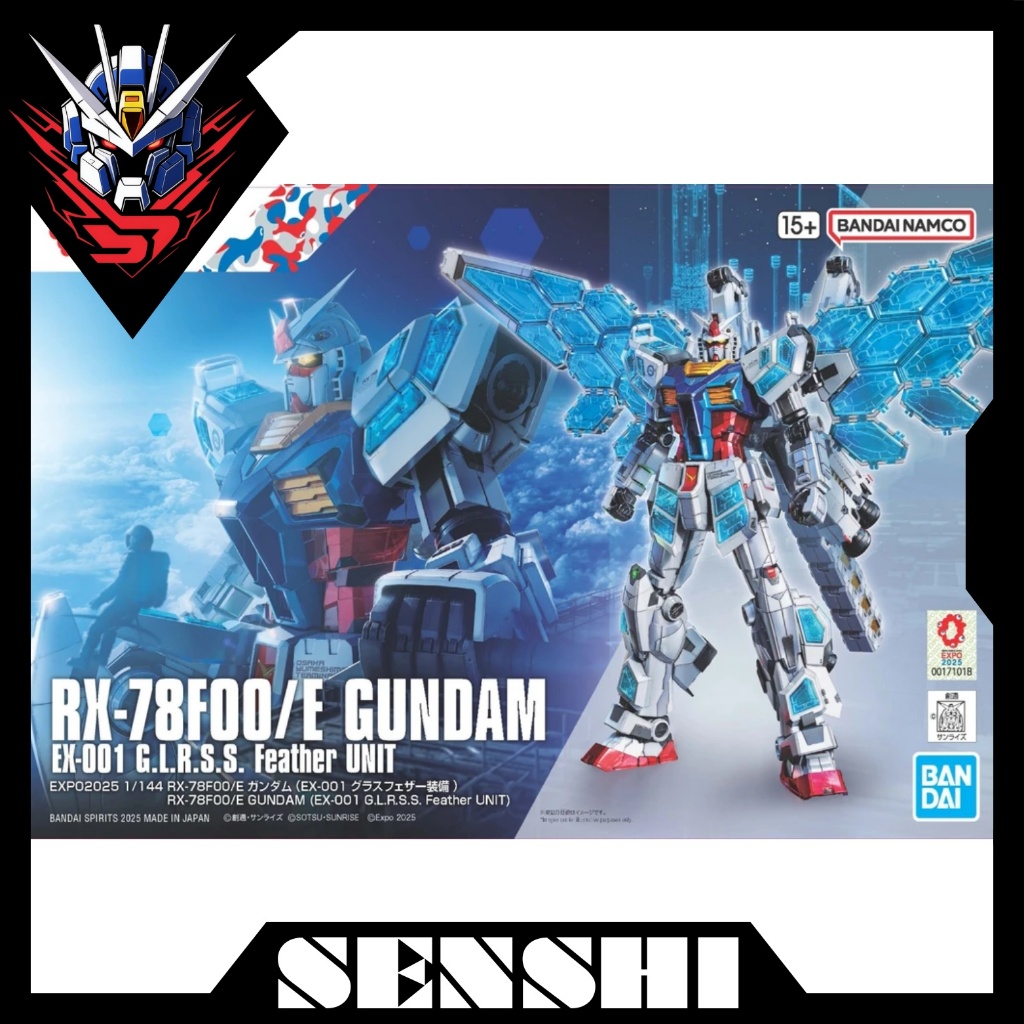 Mô hình lắp ráp Bandai 1/144 RX-78F00E Gundam (EX-001 G.L.R.S.S. Feather UNIT)