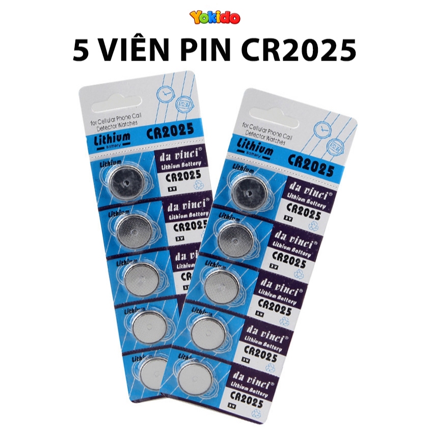 5 Viên Pin CR2025 Lắp Đồ Chơi, Pin Cr2025 Gắn Đồ Chơi Cho bé
