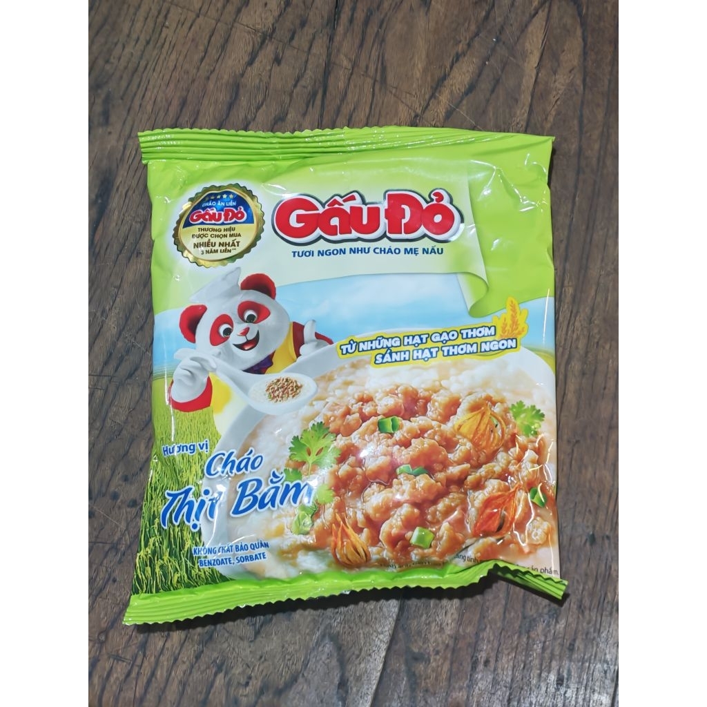 Combo 10 cháo gấu đỏ thịt bằm gói 50g