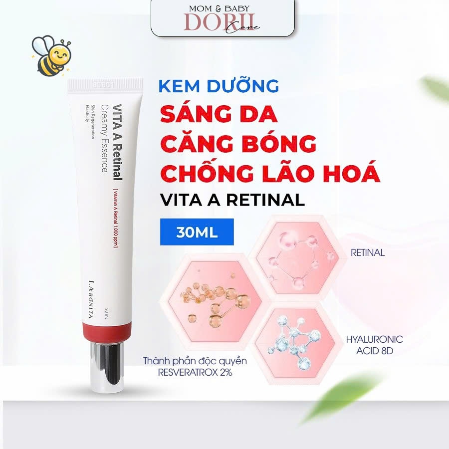 KEM DƯỠNG LABONITA VITA A RETINAL CREAMY ESSENCE 30ML Tặng mặt nạ Labonita