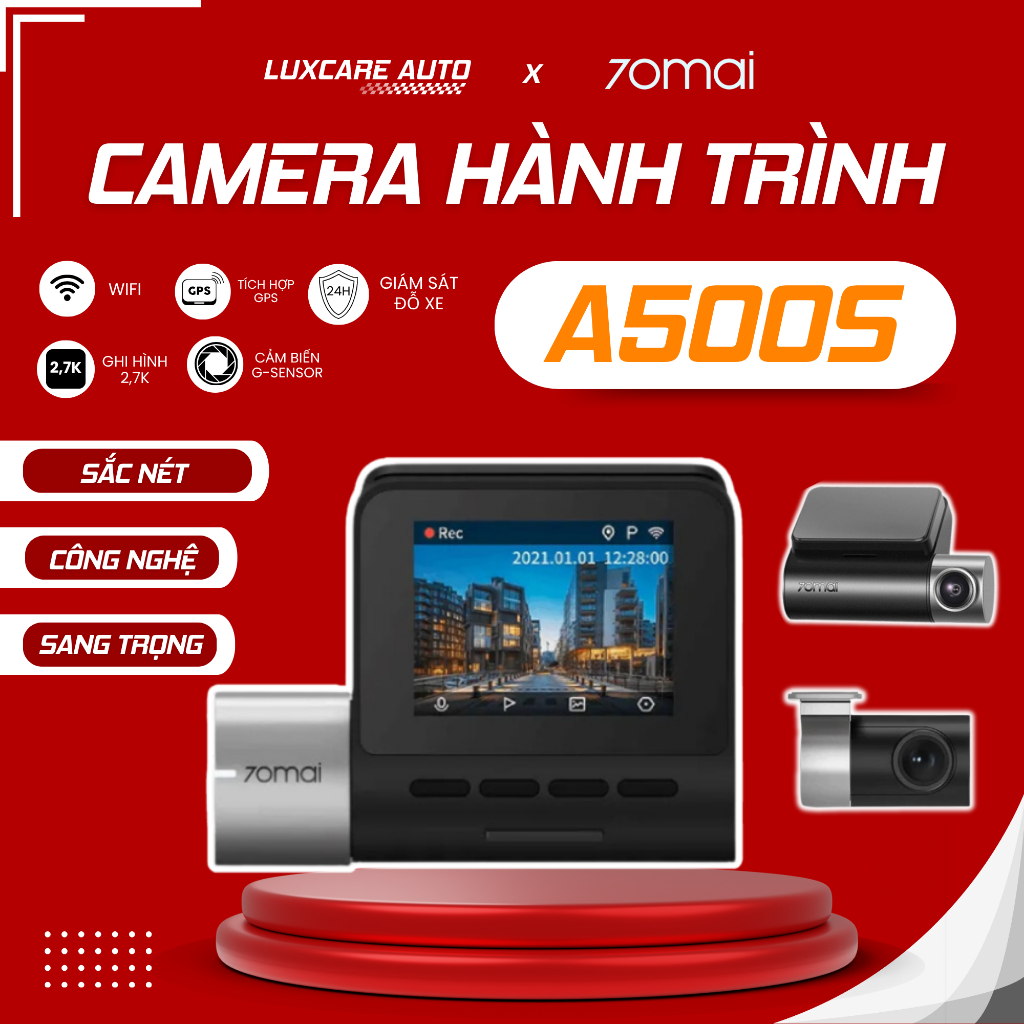 Camera hành trình ô tô 70mai A500S Pro Plus+ - Quốc Tế - Chính Hãng - Bảo hành 12 Tháng | LUXCARE AU