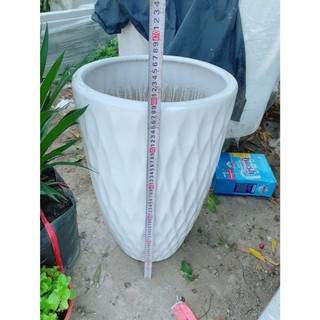 (giao hỏa tốc) Chậu Trồng Cây (chậu sứ, cao 51cm lọt lòng 33cm)