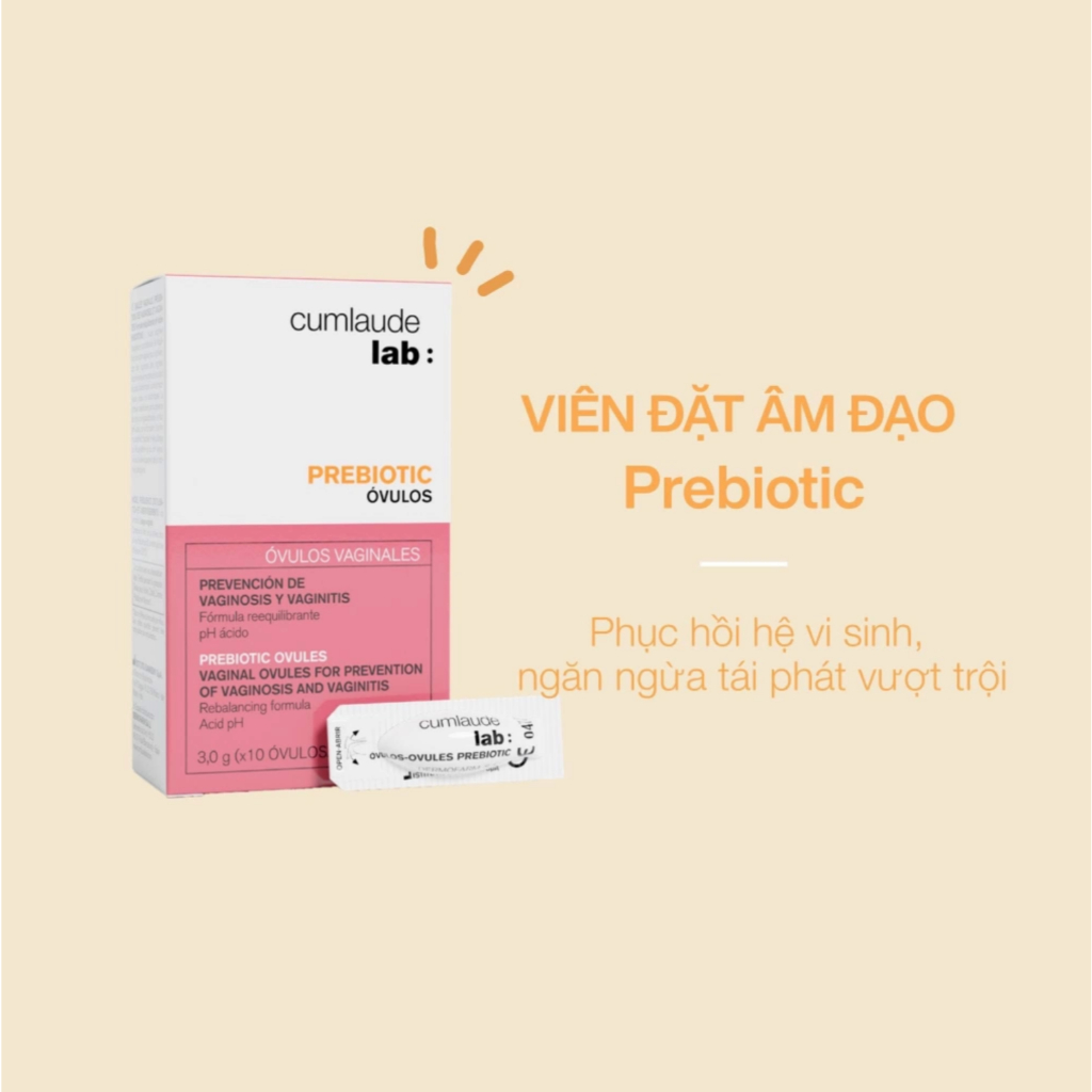 (Hộp 10 viên)Đặt Hỗ Trợ Cân Bằng Hệ Vi Sinh & Bảo Vệ Vùng Kín Cumlaude Lab Prebiotic V.a.g.i.n.a.l O