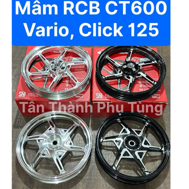 Mâm RCB CT600 CNC Vario 125-150, Click 125 - chính hãng