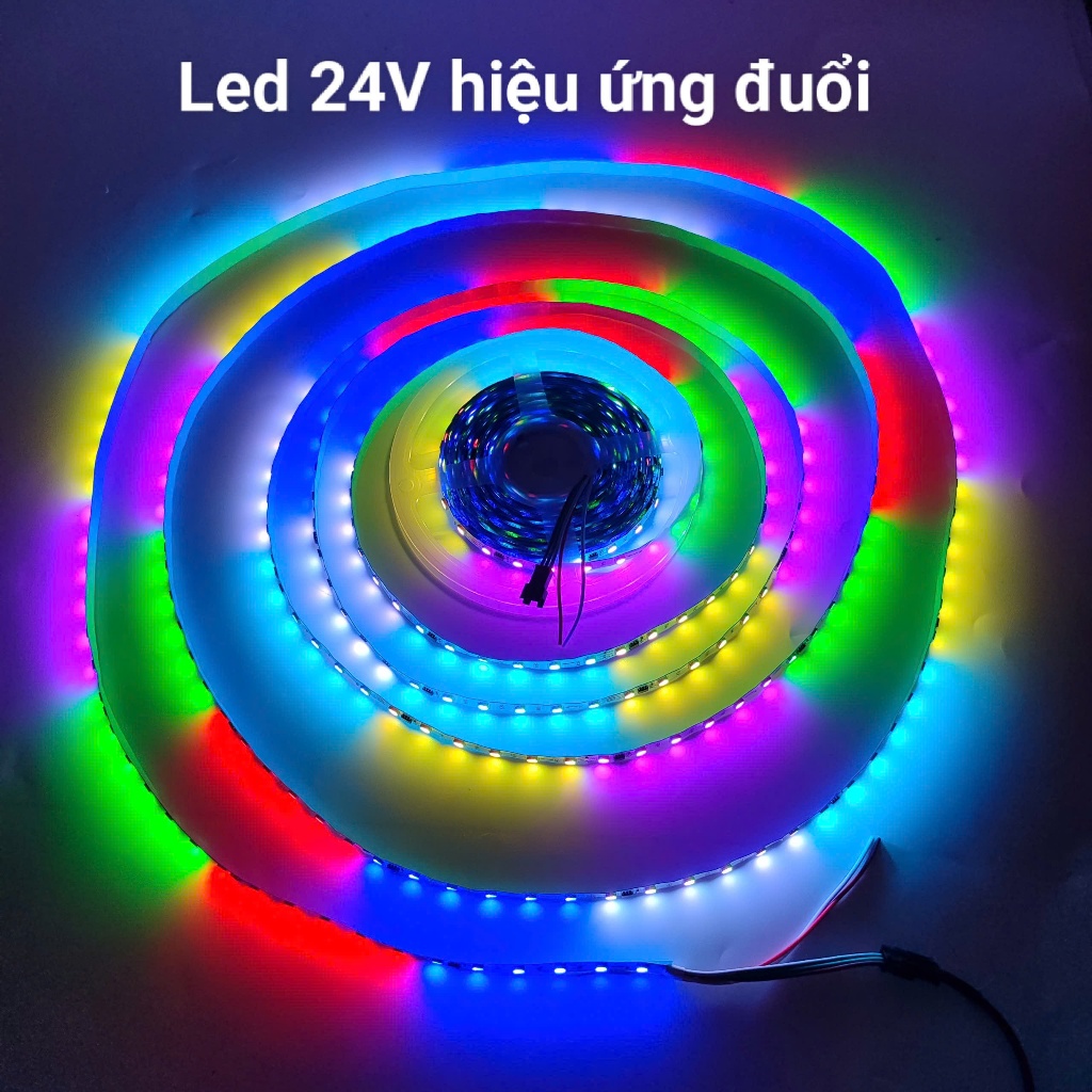 WS2811 24V đèn Led ARGB 60led/m 16 triệu màu hiệu ứng đuổi nháy theo nhạc đèn trang trí nội thất tòa