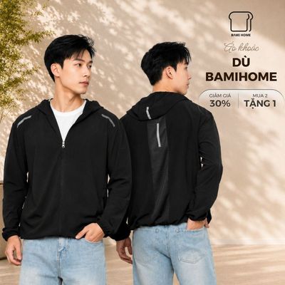 Áo khoác nam APEX BAMI HOME, áo khoác parachute vải dù co giãn, thiết kế phản quang, khoá zip AKD04