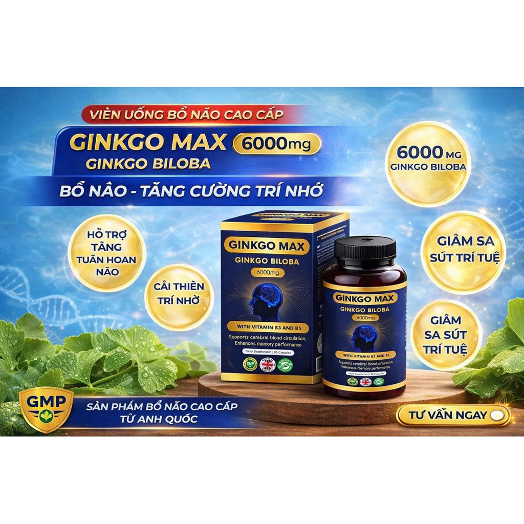 Bổ não Ginkgo Max Biloba 6000mg