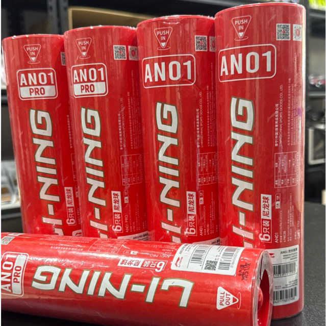 Quả cầu lông, cầu nhựa LINING AN01, AN01 PRO chính hãng (6 quả/ống)