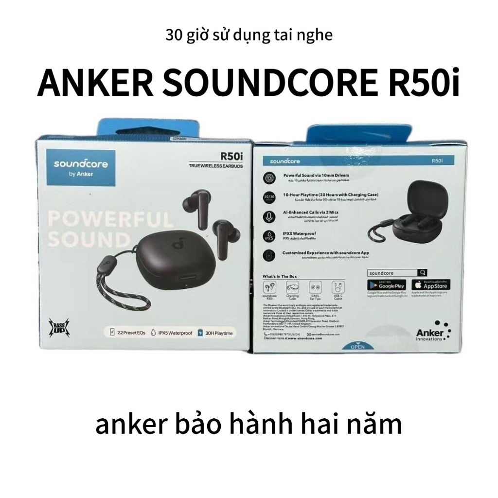 Tai nghe Bluetooth True Wireless Anker Soundcore R50i A3959 - Hàng chính hãng