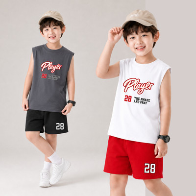 Bộ ba lỗ bé trai PLAYER 28 size từ 15-40kg - Quần áo bé trai Loza Kids BL702