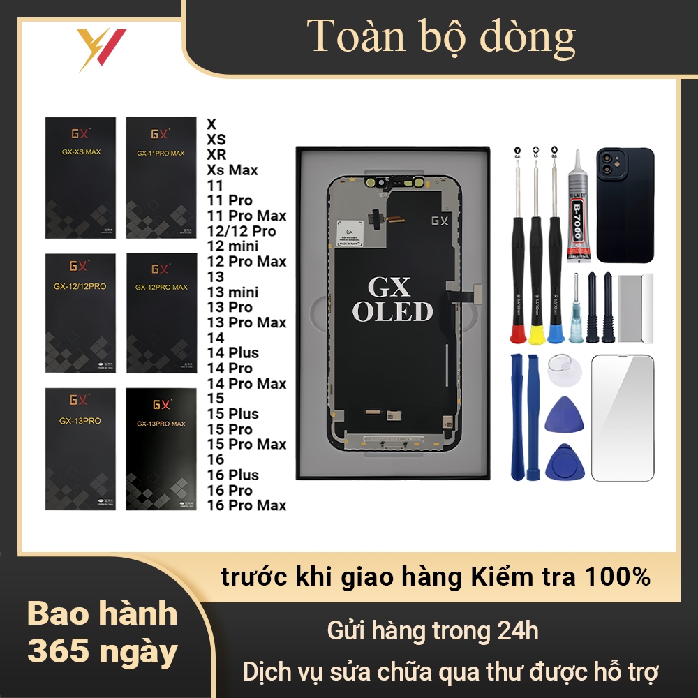 Màn hình GX OLED-HD+ chính hãng tương thích IP X/XS/XR/Xs Max/11/12/13/MINI/14/15/16/Pro/Plus/ProMax