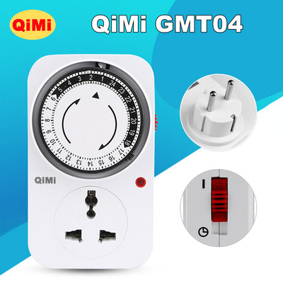 Ổ Cắm Hẹn Giờ 24H QiMi GMT04 - Nhỏ Gọn Chịu Tải Cao Lặp Lại Mỗi Ngày Lắp Đặt Dễ Dàng Tiết Kiệm Điện