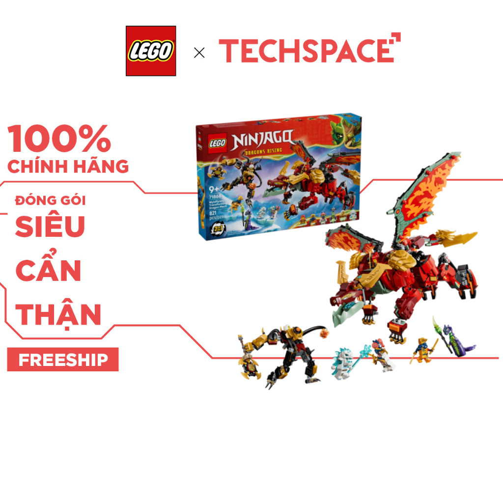 Bộ Mô Hình LEGO Ninjago Robot Rồng Biến Hình Của Wyldfyre #71868