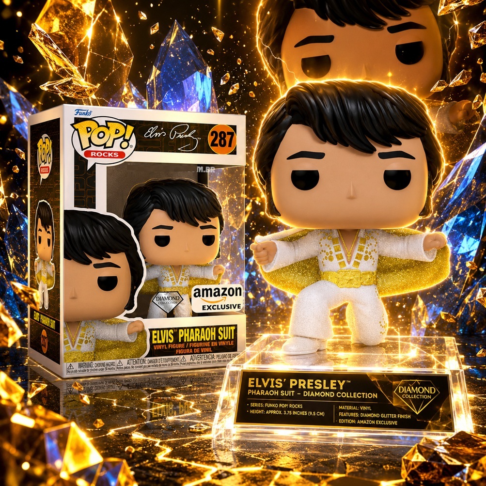 Mô hình Funko Pop Elvis Presley Elvis Pharaoh Suit 287 Diamond 2166 d5 25