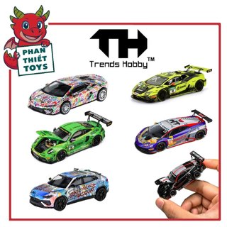 Mô hình xe Porsche 911 GT3 Cayenne Turbo GT le mans tỉ lệ 1:64 Trends Hobby