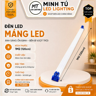Máng đèn tuýp led đơn 1,2m - 6 tấc