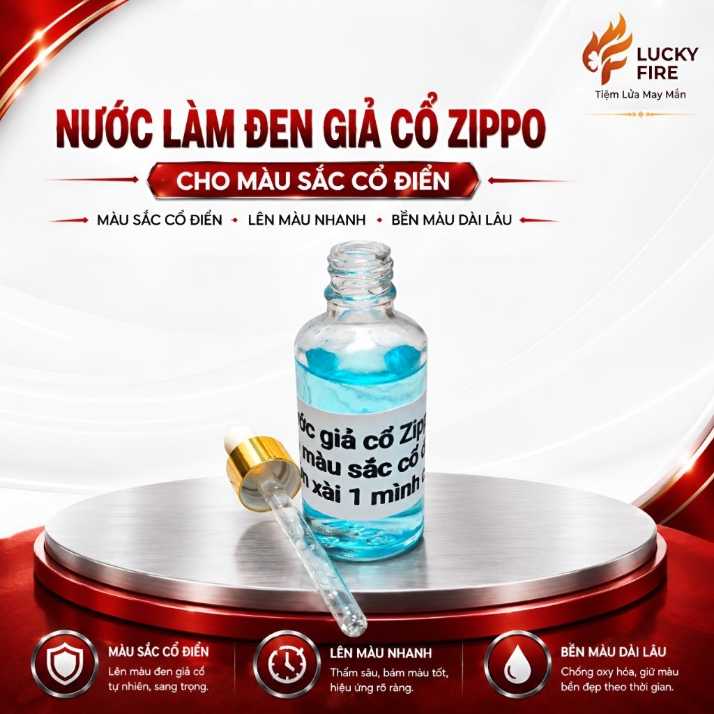 Nước dung dịch làm đen giả cổ Zippo