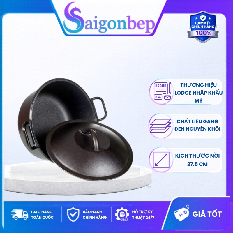 Nồi gang Lodge size P10D3