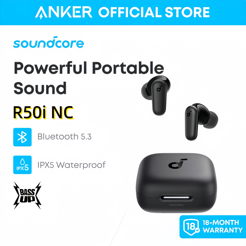 Anker Soundcore R50i NC (A3959) Tai Nghe Chống ồn ANC Bluetooth 5.4 Thời Gian Phát 45 Giờ - Bảo Hành Chính Hãng 18 Tháng