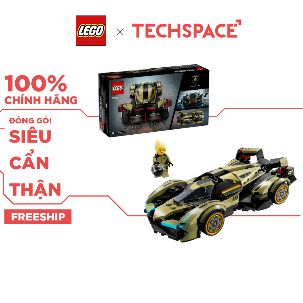 Bộ Mô Hình LEGO SPEED CHAMPIONS Lamborghini Lambo V12 Vision GT #76923