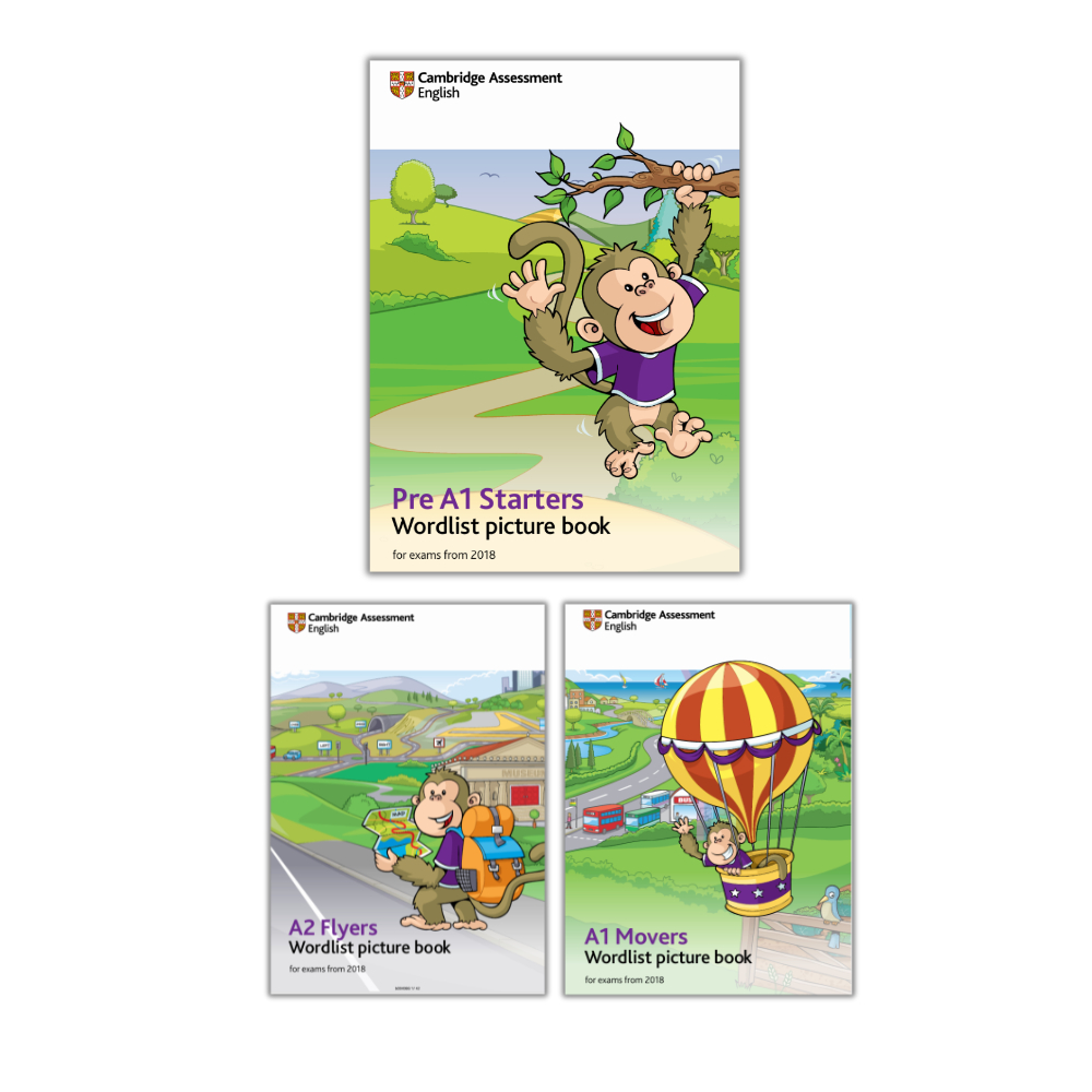 Sách - Pre A1 Starters, A1 Movers, A2 Flyers Wordlist picture book - In laser đẹp nét