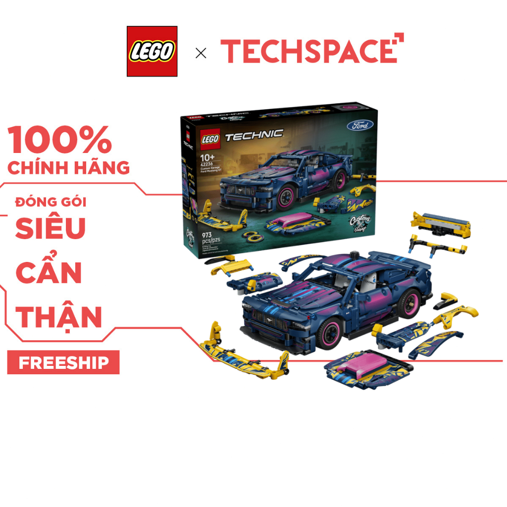 Bộ Mô Hình LEGO Technic Siêu Xe Độ Custom Garage Ford Mustang GT #42236