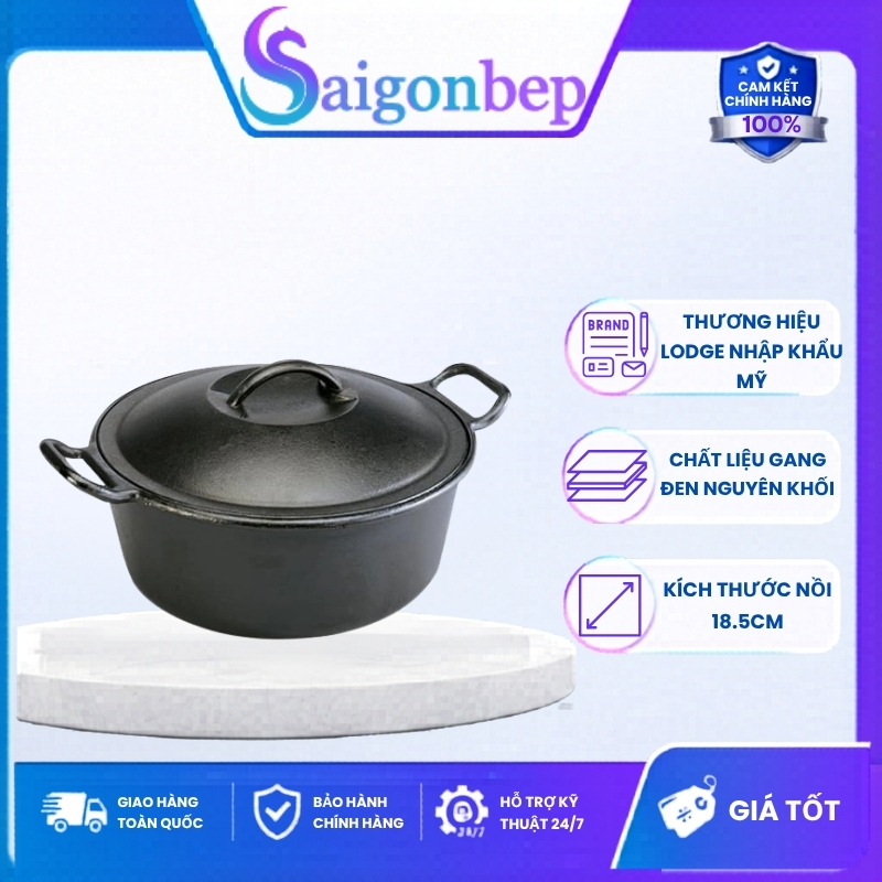 Bộ nồi gang Lodge chính hãng L1SP3