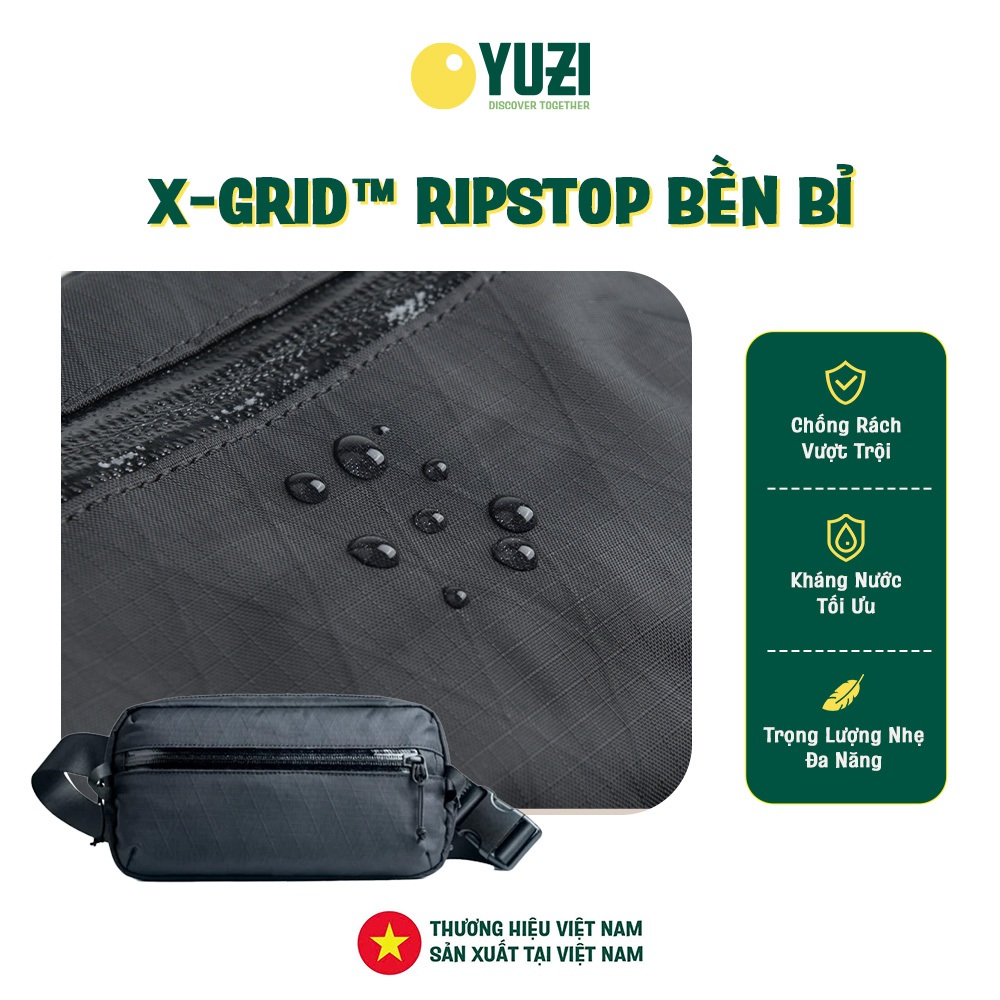Túi đeo chéo YUZI GO SLING 2.5L X-Grid TPU Ripstop - Siêu nhẹ, chống nước, ngăn chứa thông minh | BigBuy360 - bigbuy360.vn