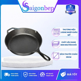 Chảo gang lodge l8sk3- hàng chính hãng