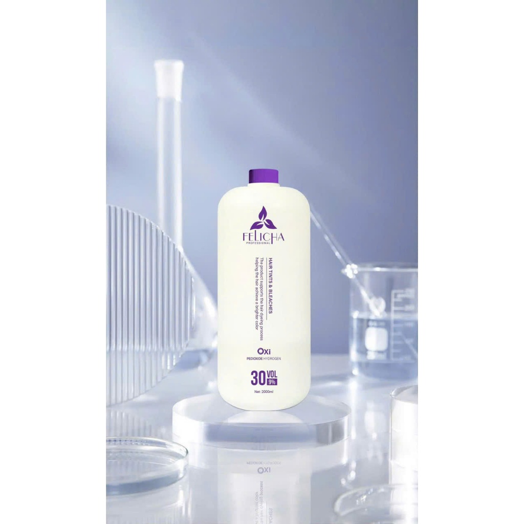Trợ nhuộm oxy Feicha 2000ml mùi thơm,không rát da đầu chất kem đặc tiết kiệm cho salon