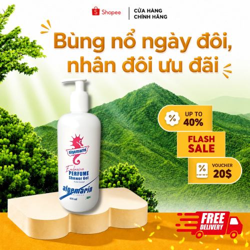 Sữa tắm cá ngựa hương nước hoa ALGEMARIN Exclusive Perfume Shower Gel Đức - 600ml
