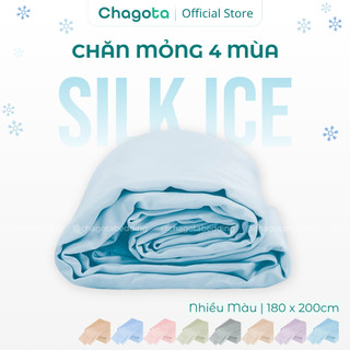 [Giá Tốt] Chăn Hè Mỏng Văn Phòng Silk Ice Mát Lạnh Chagota Bedding Size 1m8x2m Mền Mỏng Tiện lợi Gấp Gọn