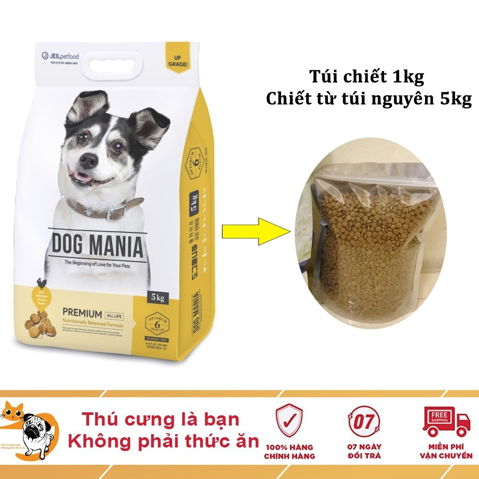 [Túi Chiết 1kg] Hạt cho chó lớn Dog Mania Premium