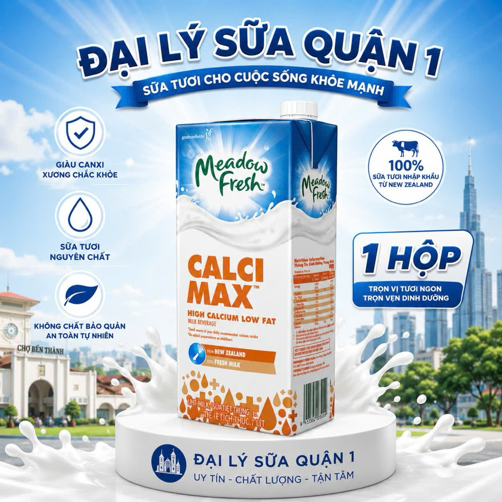 Sữa Tươi Meadow Fresh Calci Max 1L