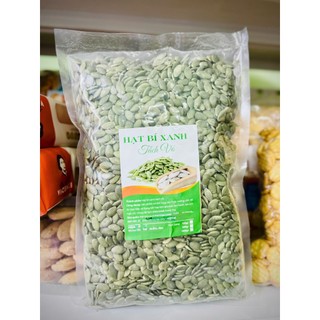 Hạt bí xanh tách vỏ 500gr,1kg- Hạt bí xanh tách vỏ chưa rang- Nguyên liệu làm nhân bánh trung thu, kẹo nougat, granola
