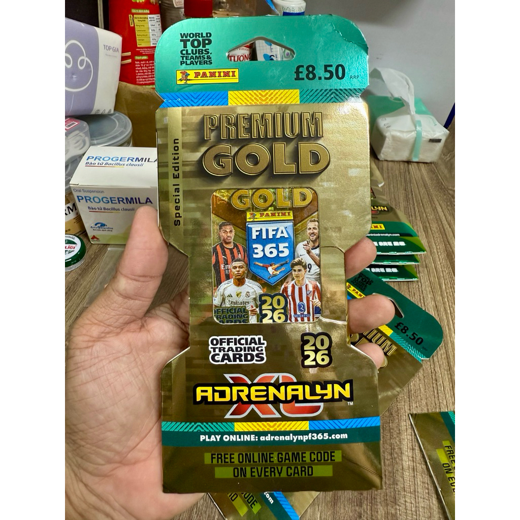 [ 1x Pack Panini 365 2026 Permium Gold  ] 1x Gói Thẻ Panini Adrenalyn XL 365 2026 Permium Gold Pack 