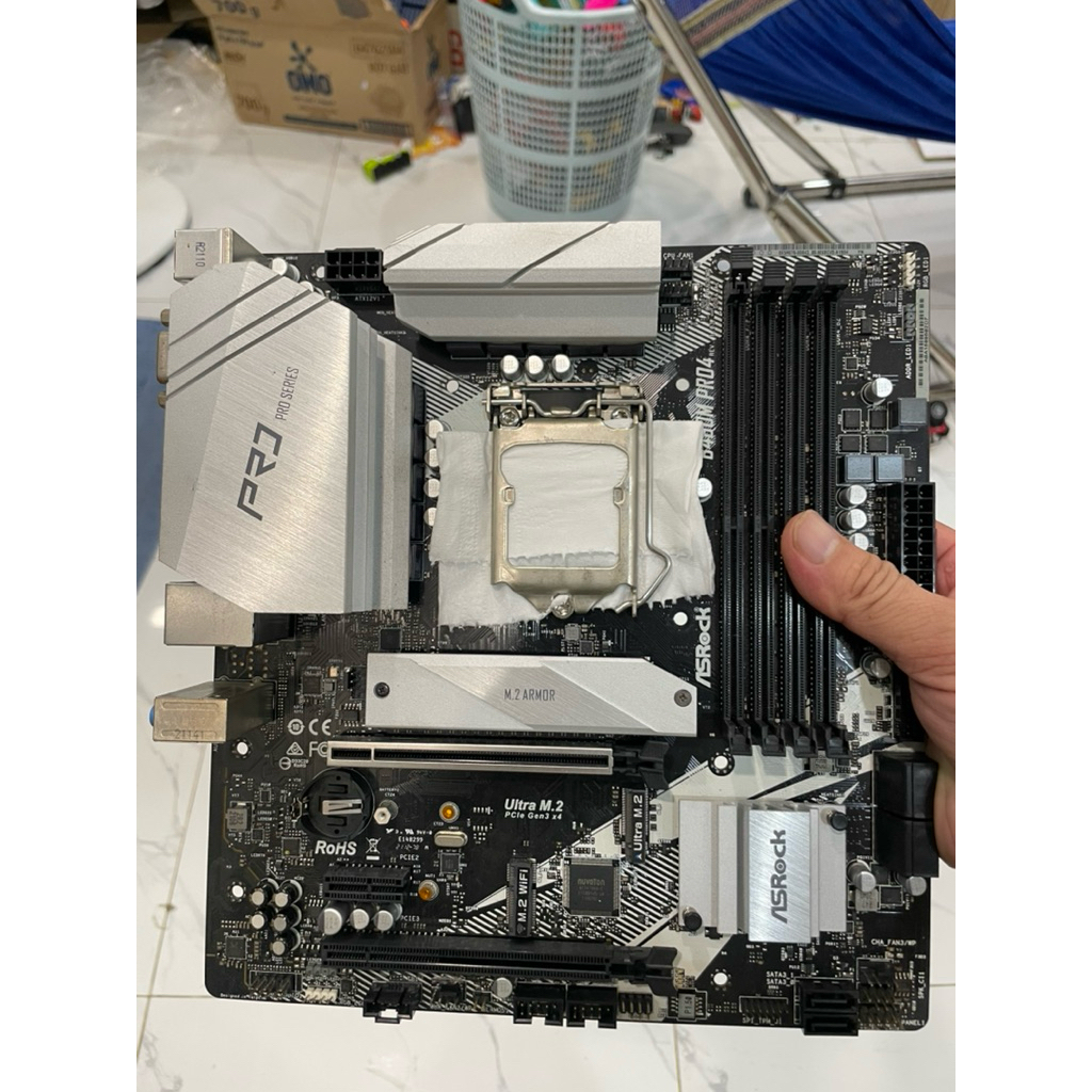 Mainboard ASRock B460M Pro4 Socket LGA1200 DDR4 M.2 NVMe - Hỗ Trợ Intel Gen 10