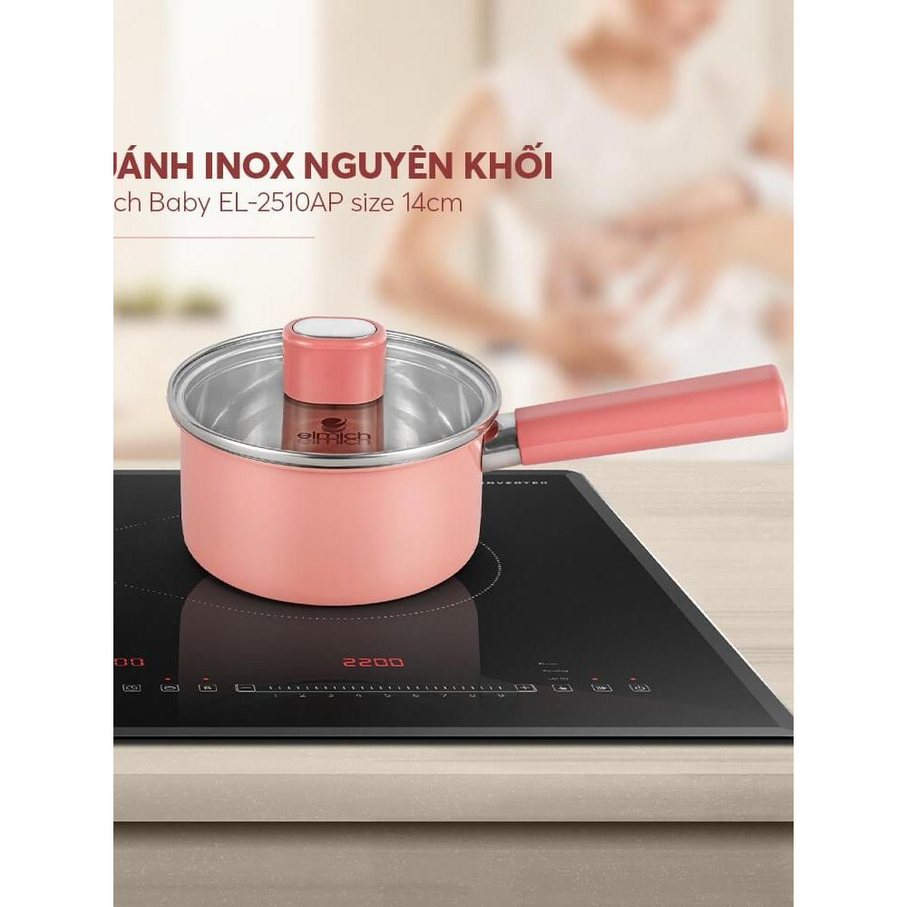 Quánh inox liền khối Elmich Baby EL2510AP size 14cm