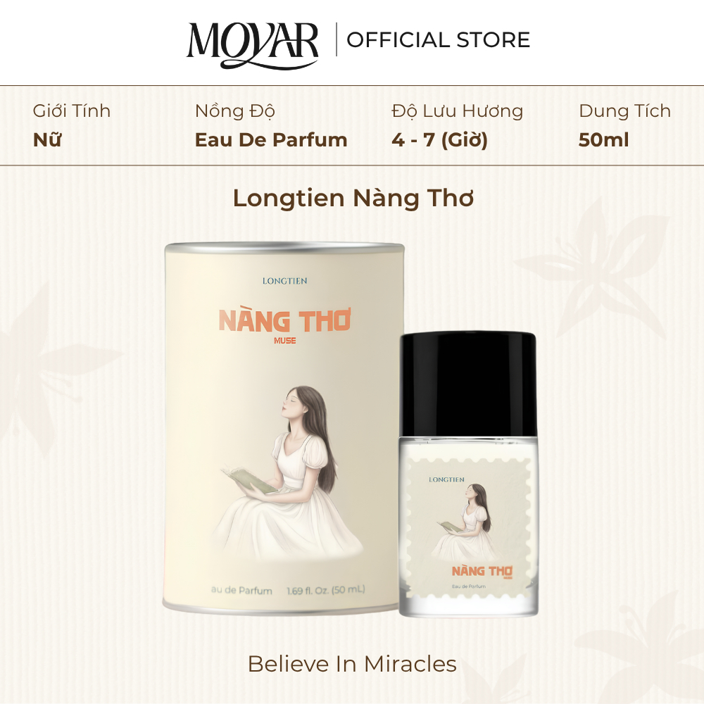 Nước Hoa LONGTIEN Nàng Thơ | Nước Hoa Nữ | Moyar Perfume