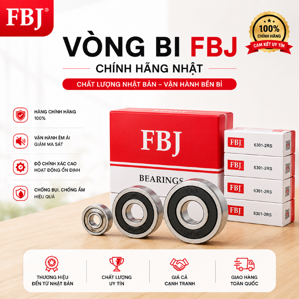Vòng Bi FBJ Nhật Chính Hãng 6200 6201 6202 6203 6204 6205 6206 6207 6208 | Bạc Đạn Nhật Bản