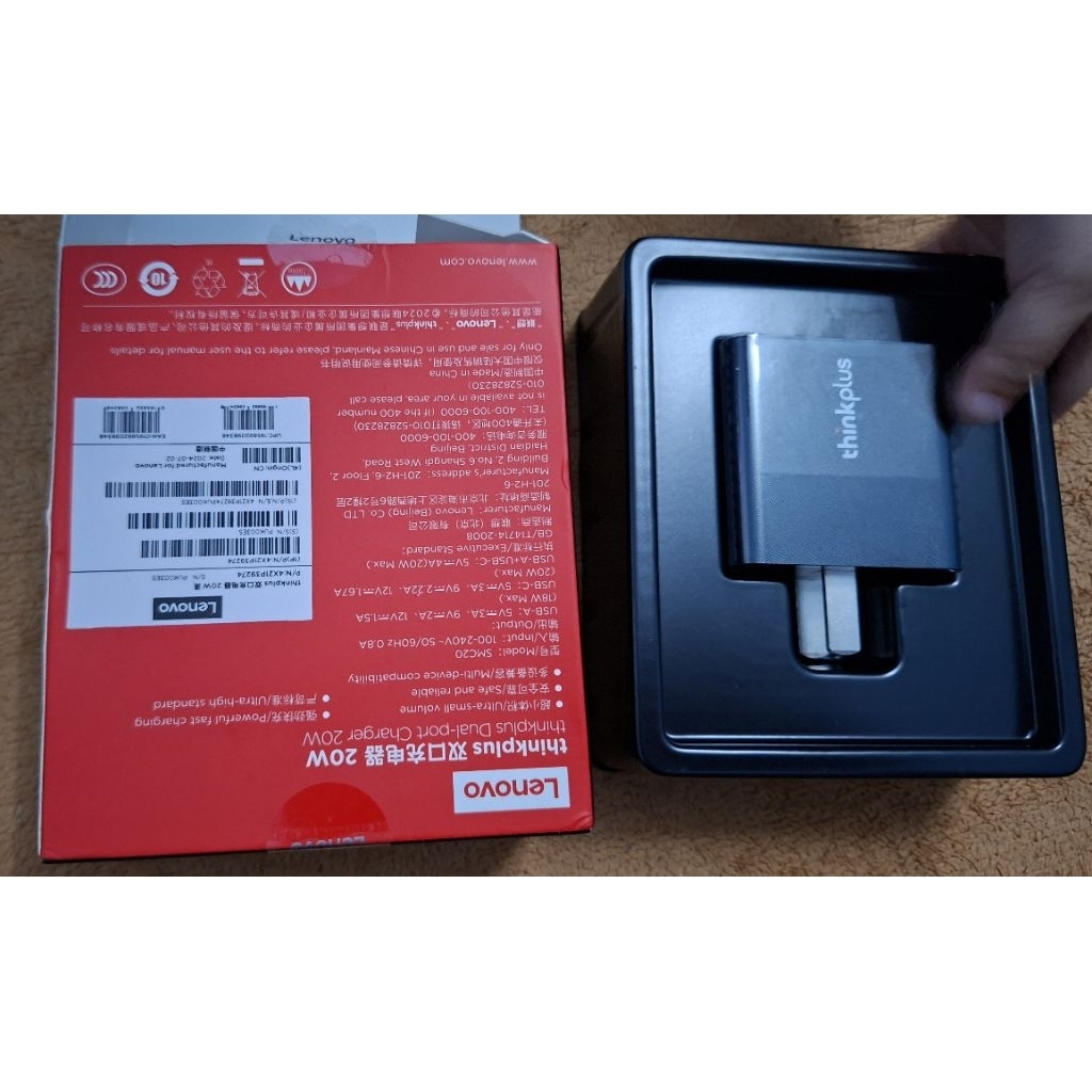 Củ sạc nhanh 2 cổng Lenovo Thinkplus 20W