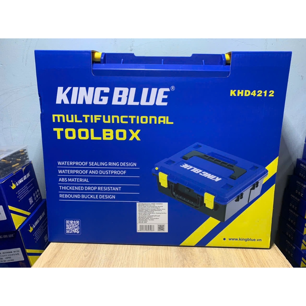 Thùng đựng đồ nghề kèm phụ kiện KHD4212 NEW thương hiệu Kingblue chính hãng