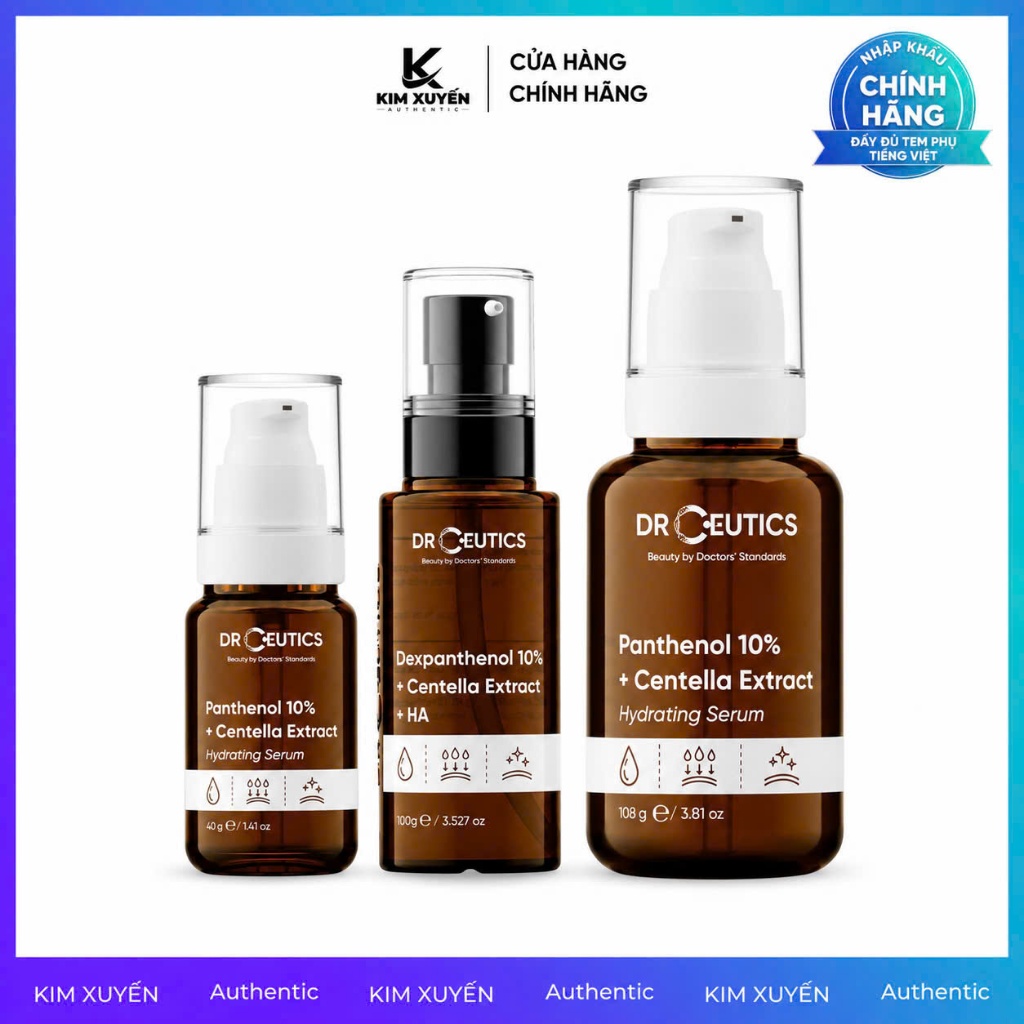 [B5 10%] Serum Dr Ceutics B5 Dexpanthenol 10% + Centella Extract + HA 40G/100G/108G